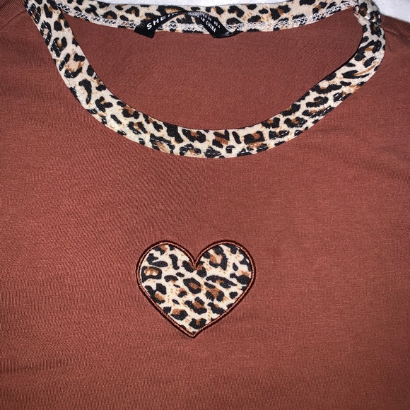 Brown Crop Top Y2K Baby Tee - Picture 2 of 2